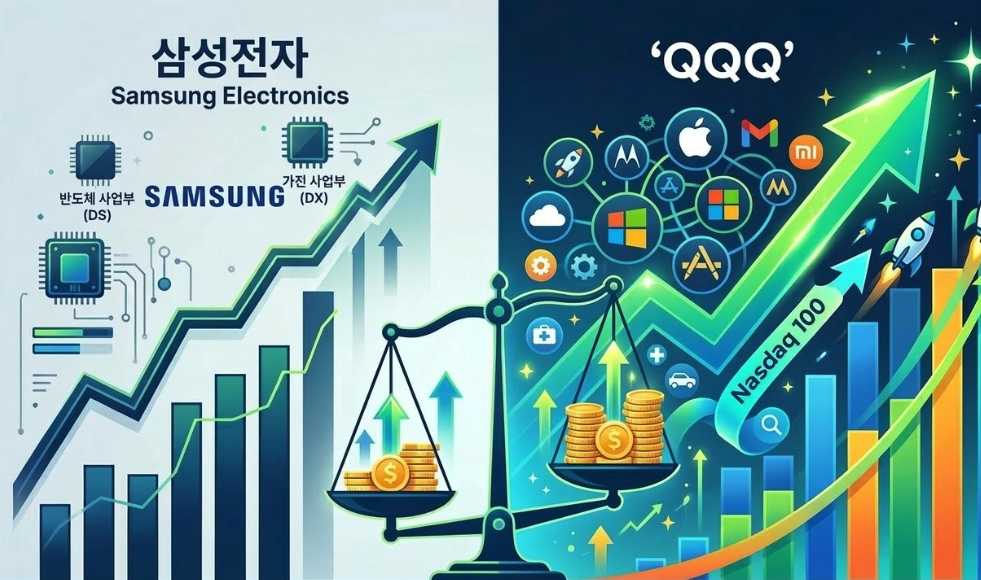 QQQ와 삼성전자 투자 비교 분석 썸네일 이미지