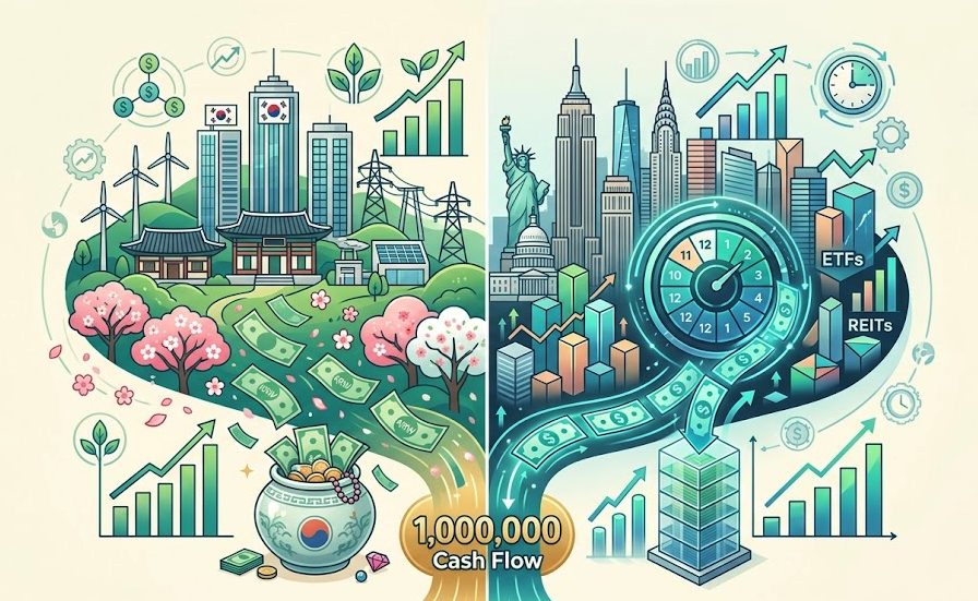 국내 고배당주 vs 미국 월 배당 ETF, 월 100만 원 만들기 분석 썸네일 이미지