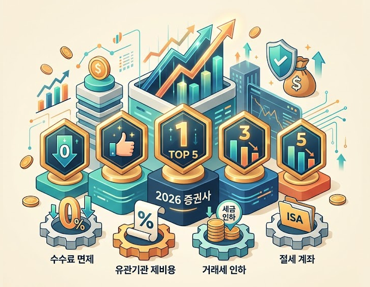 2026 증권사 수수료 비교 TOP 5, 주식 거래 비용 아끼는 법 썸네일 이미지